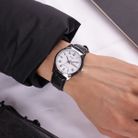 Casio General LTP-V006L-7BUDF_MTP-V006L-7BUDF Couple White Dial Black Leather Band-4