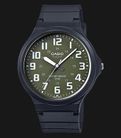 Casio General MW-240-3BVDF Green Dial Black Resin Band-0