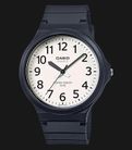 Casio General MW-240-7BVDF White Dial Black Resin Band-0