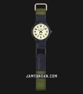 Casio General MW-240B-3BVDF Cream Dial Green Cloth Band-1