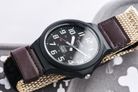 Casio General MW-240B-5BVDF Black Dial Beige Cloth Band-8