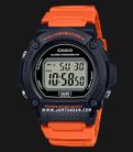 Casio General W-219H-4AVDF Digital Dial Orange Resin Strap-0