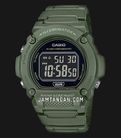 Casio General W-219HC-3BVDF Digital Dial Green Resin Band-0