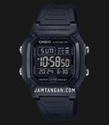 Casio General W-800H-1BVDF Black Digital Dial Black Resin Strap-0