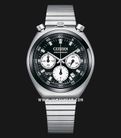 Citizen Chronograph AN3660-81E Tsuno Crono Bullhead Record Label Black Dial Stainless Steel Strap-0