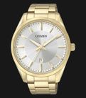 Citizen Dress BI1032-58A Men Silver Dial Gold Stainless Steel Strap-0
