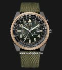 Citizen Promaster BJ7136-00E Nighthawk Eco Drive Black Dial Green Nylon Strap-0