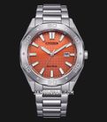 Citizen Eco Drive BM7630-80Z Men Orange Dial Stainless Steel Strap-0