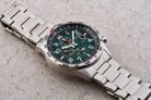 Citizen Eco-Drive CA0791-81X Chronograph Men Green Dial Stainless Steel Strap-6