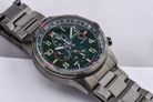 Citizen Chronograph CA0797-84X Eco-Drive Green Dial Gun Metal Stainless Steel Strap-5