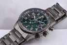 Citizen Chronograph CA0797-84X Eco-Drive Green Dial Gun Metal Stainless Steel Strap-6