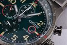 Citizen Chronograph CA0797-84X Eco-Drive Green Dial Gun Metal Stainless Steel Strap-9