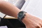Citizen Chronograph CA0797-84X Eco-Drive Green Dial Gun Metal Stainless Steel Strap-12