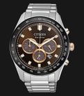 Citizen Eco-Drive CA4456-83X Chronograph Men Brown Dial Stainless Steel Strap-0