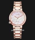 Citizen L EM0912-84Y Ladies Mother of Pearl Dial Rose Gold Stainless Steel Strap-0