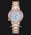 Citizen L EM0917-81Y Ladies Mother of Pearl Dial Rose Gold Stainless Steel Strap-0