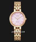 Citizen L EM0993-82X Ladies Pink Dial Rose Gold Stainless Steel Strap-0