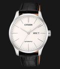 Citizen Mechanical NH8350-08B Automatic White Dial Black Leather Strap-0