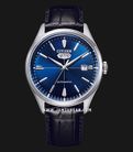 Citizen C7 Mechanical NH8390-20L Crystal Seven Reissue Men Blue Dial Black Leather Strap-0