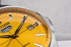 Citizen C7 Mechanical NH8391-51Z Crystal Seven Reissue Men Yellow Dial Stainless Steel Strap-10