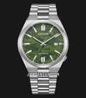 Citizen Mechanical NJ0159-86X Automatic Men Tsuyosa Green Camouflage Dial Stainless Steel Strap-0