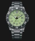 Citizen Mechanical NJ0177-84X Automatic Men Green Luminous Dial Gunmetal Stainless Steel Strap-0