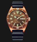 Citizen Promaster NY0125-08W Marine Automatic Divers 200M Light Brown Dial Black Rubber Strap-0