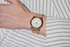 D1 Milano Ultra Thin D1-UTBL02 Eggshell White Dial Rose Gold Stainless Steel Strap-4