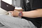 Expedition Chronograph E 6781 MC RIPBARE Men Black Dial Red Rubber Strap-3