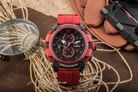 Expedition Chronograph E 6781 MC RIPBARE Men Black Dial Red Rubber Strap-4