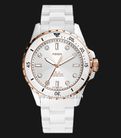 Fossil FB-01 CE1107 Ladies White Dial White Ceramic Strap-0