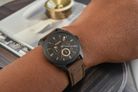 Fossil Machine FS4656 Men Chronograph Black Dial Brown Leather Strap-7