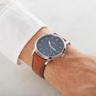 Fossil Minimalist FS5304 Men Blue Dial Light Brown Leather Strap-7