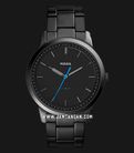 Fossil Minimalist FS5308 Men Black Dial Black Stainless Steel Strap-0