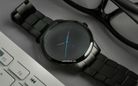 Fossil Minimalist FS5308 Men Black Dial Black Stainless Steel Strap-3