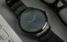 Fossil Minimalist FS5308 Men Black Dial Black Stainless Steel Strap-4