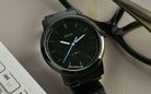 Fossil Minimalist FS5308 Men Black Dial Black Stainless Steel Strap-5