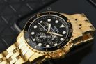 Fossil FB-01 FS5836 Chronograph Men Black Dial Gold Stainless Steel Strap-6