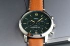 Fossil Neutra FS5963 Chronograph Men Green Dial Tan Eco Leather Strap-5