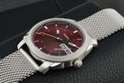 Fossil Machine FS6014 Men Burgundy Dial Mesh Strap-6