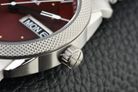 Fossil Machine FS6014 Men Burgundy Dial Mesh Strap-7