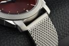 Fossil Machine FS6014 Men Burgundy Dial Mesh Strap-9