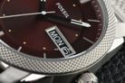 Fossil Machine FS6014 Men Burgundy Dial Mesh Strap-11