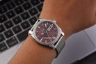 Fossil Machine FS6014 Men Burgundy Dial Mesh Strap-13