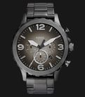 Fossil Nate JR1437 Chronograph Smoke Dial Gunmetal Stainless Steel Strap-0