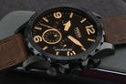 Fossil Nate JR1487 Chronograph Brown Dial Brown Leather Strap-8