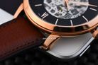 Fossil Neutra ME3195 Automatic Skeleton Dial Brown Leather Strap-7