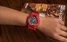 Casio G-Shock GA-100B-4ADR Black Digital Analog Dial Red Resin Band-6