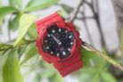 Casio G-Shock GA-100B-4ADR Black Digital Analog Dial Red Resin Band-7