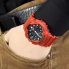Casio G-Shock GA-100B-4ADR Black Digital Analog Dial Red Resin Band-8